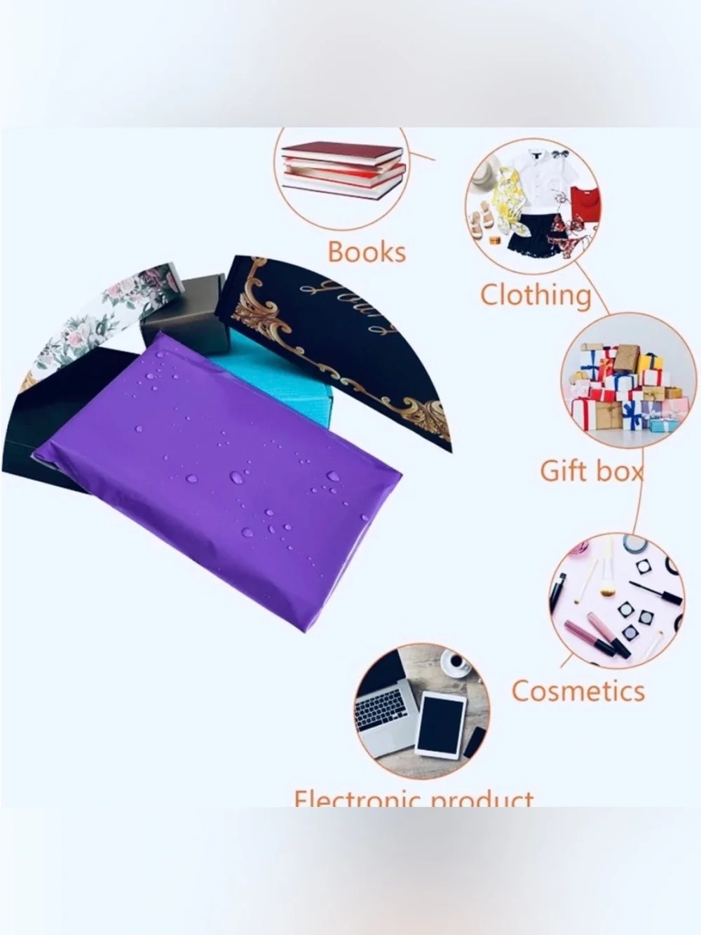 50pcs Shipping Package Kit ⭐️25-Purple Poly Mailers⭐️25-TY Stickers⭐️🆕⭐️